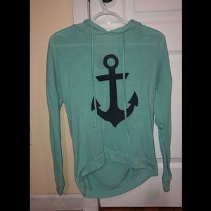 Blue anchor pullover | light material | rue 21 | m